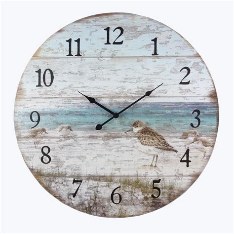 large coastal wall clock